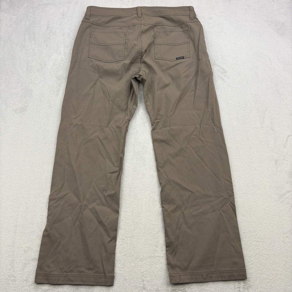 PrAna Pants Mens 36x30 Brown Slim Fit Nylon Stretch Elastic Waist Outdoor Hiking - Picture 5 of 15